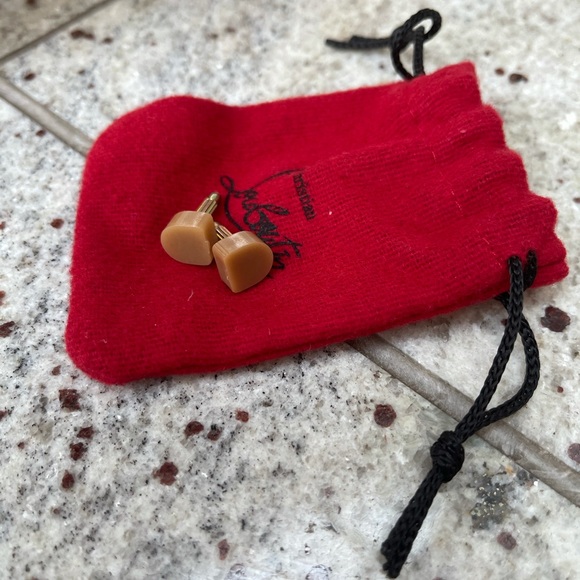 Christian Louboutin Very Prive Gold Peep Toe Heels - Picture 5 of 6